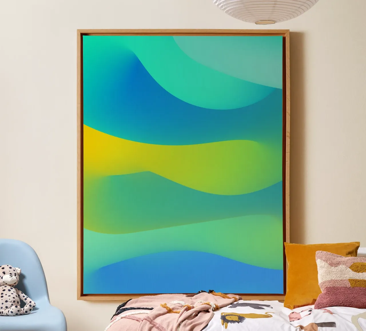 kleurverloop blauw canvas van pastel color shape