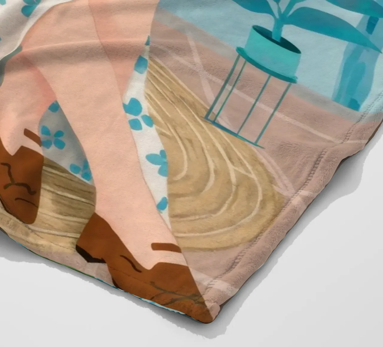 Reading by the Pool fleece blanket by Pale Aura