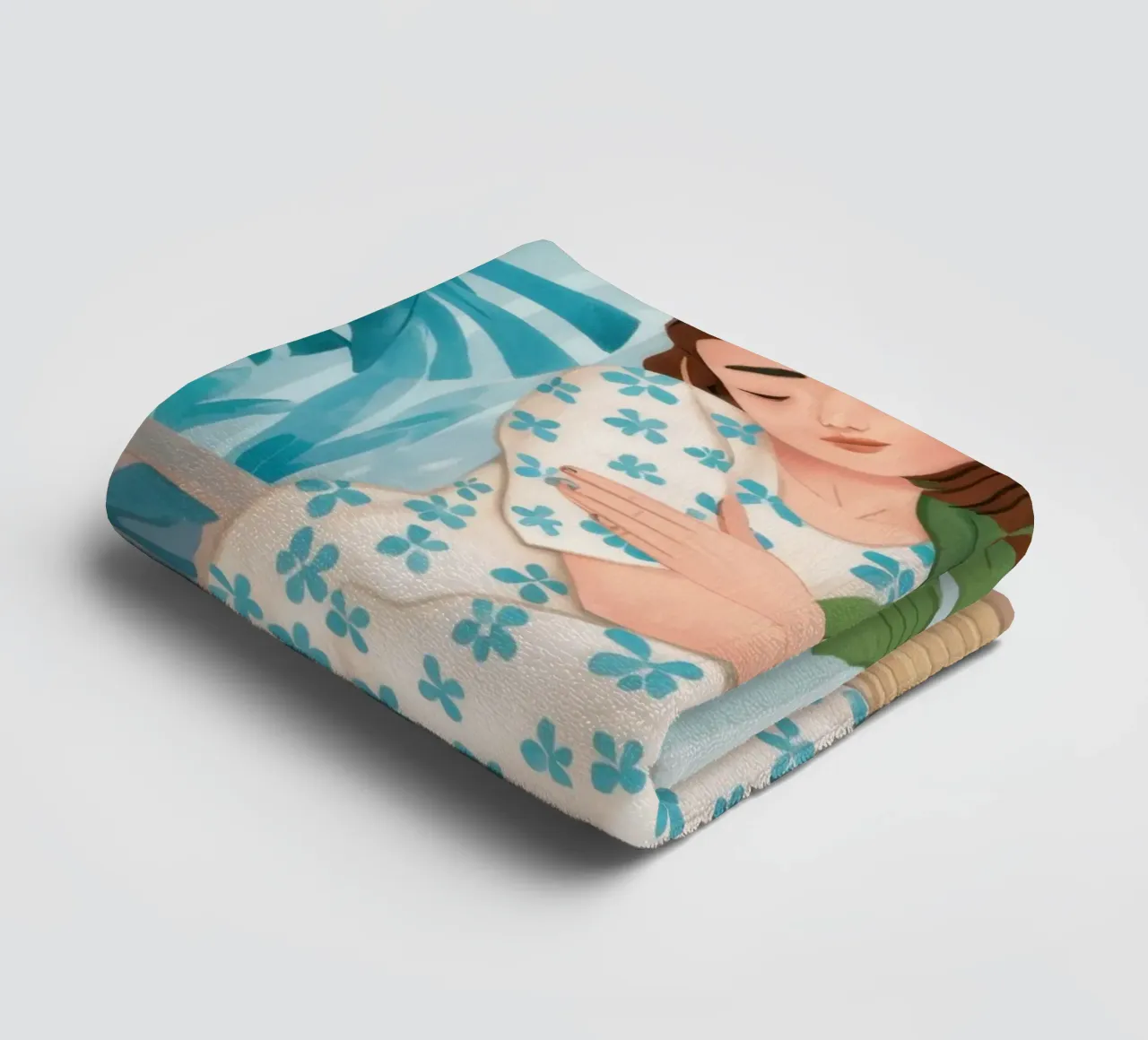 Reading by the Pool towel by Pale Aura