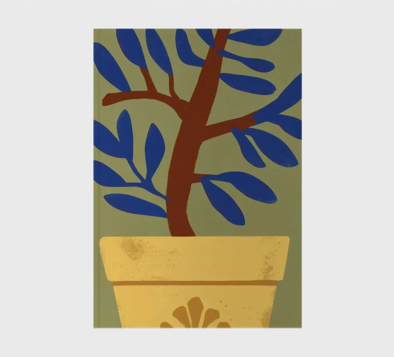 Pot jaune Arbre bleu carnet de notes de Sentinel Glow