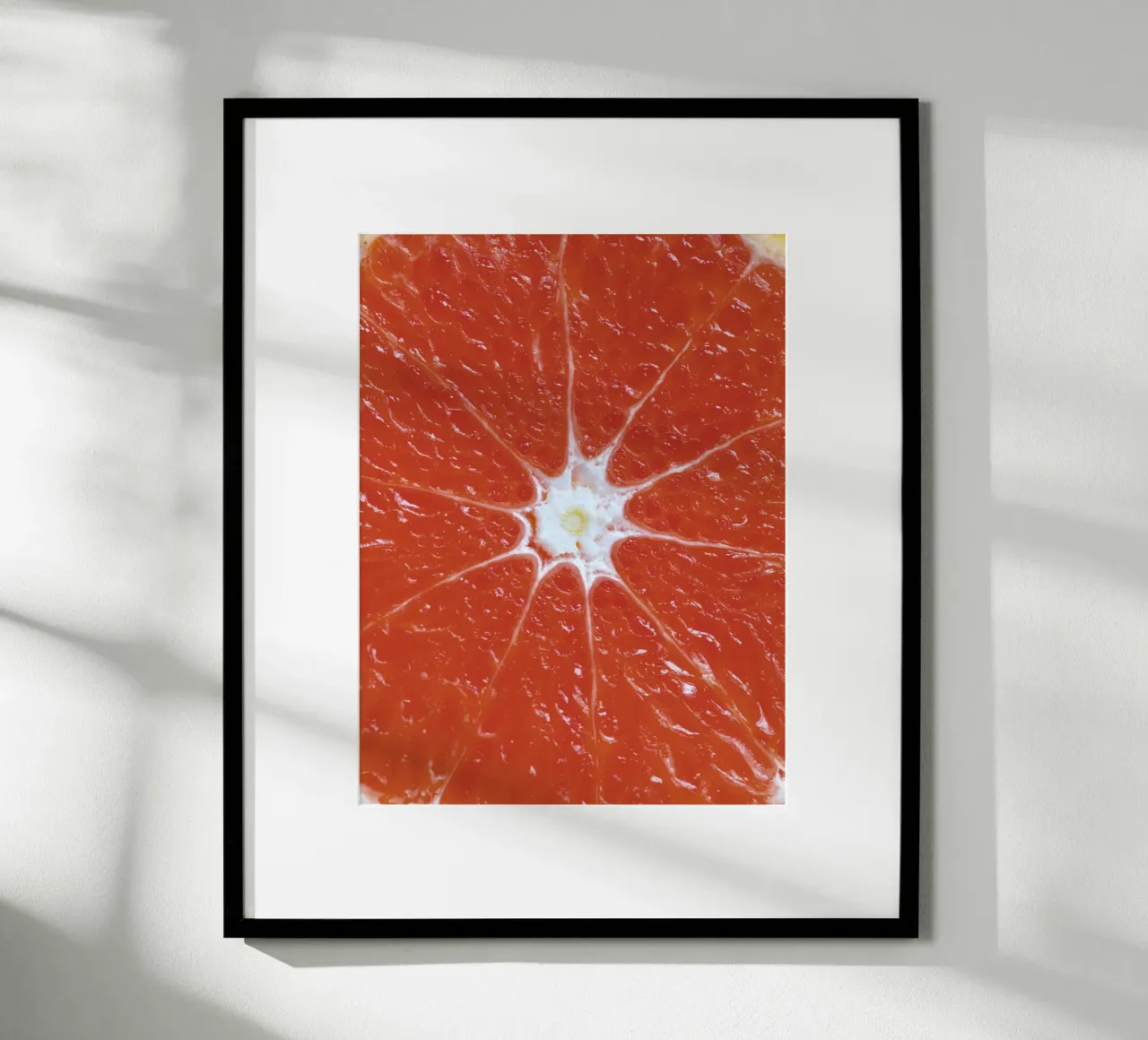 agrumi arancioni poster con telaio in plastica da pastel color shape