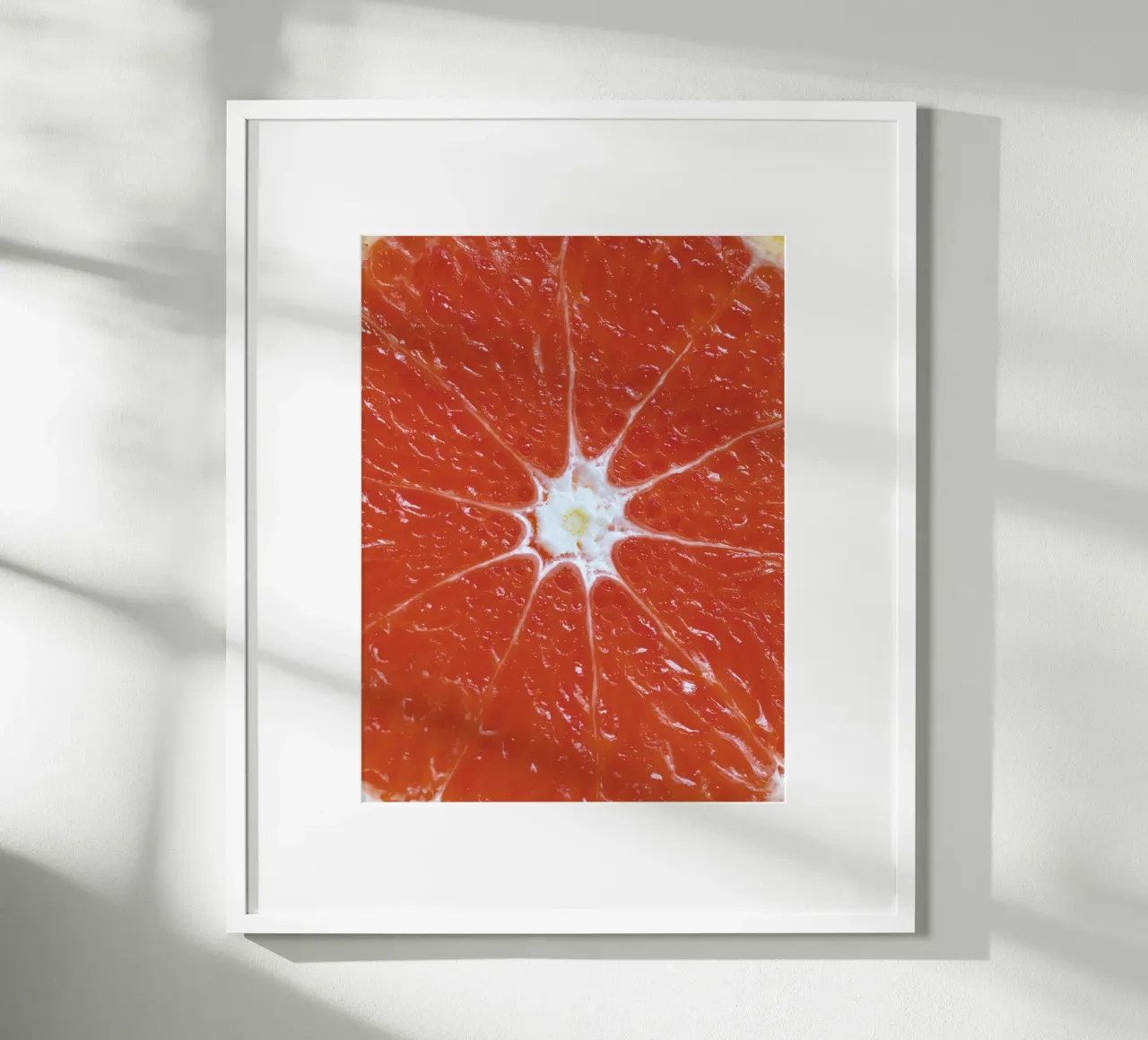 agrumi arancioni poster con telaio in plastica da pastel color shape