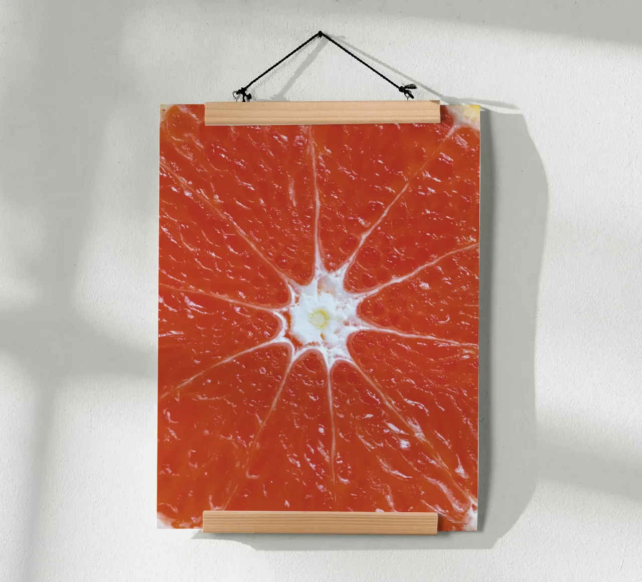 agrumi arancioni poster con telaio in plastica da pastel color shape