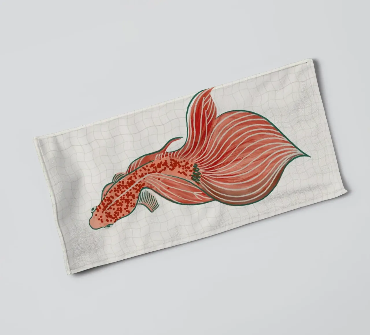 Goldfish With Orange Tones towel by Be Mart