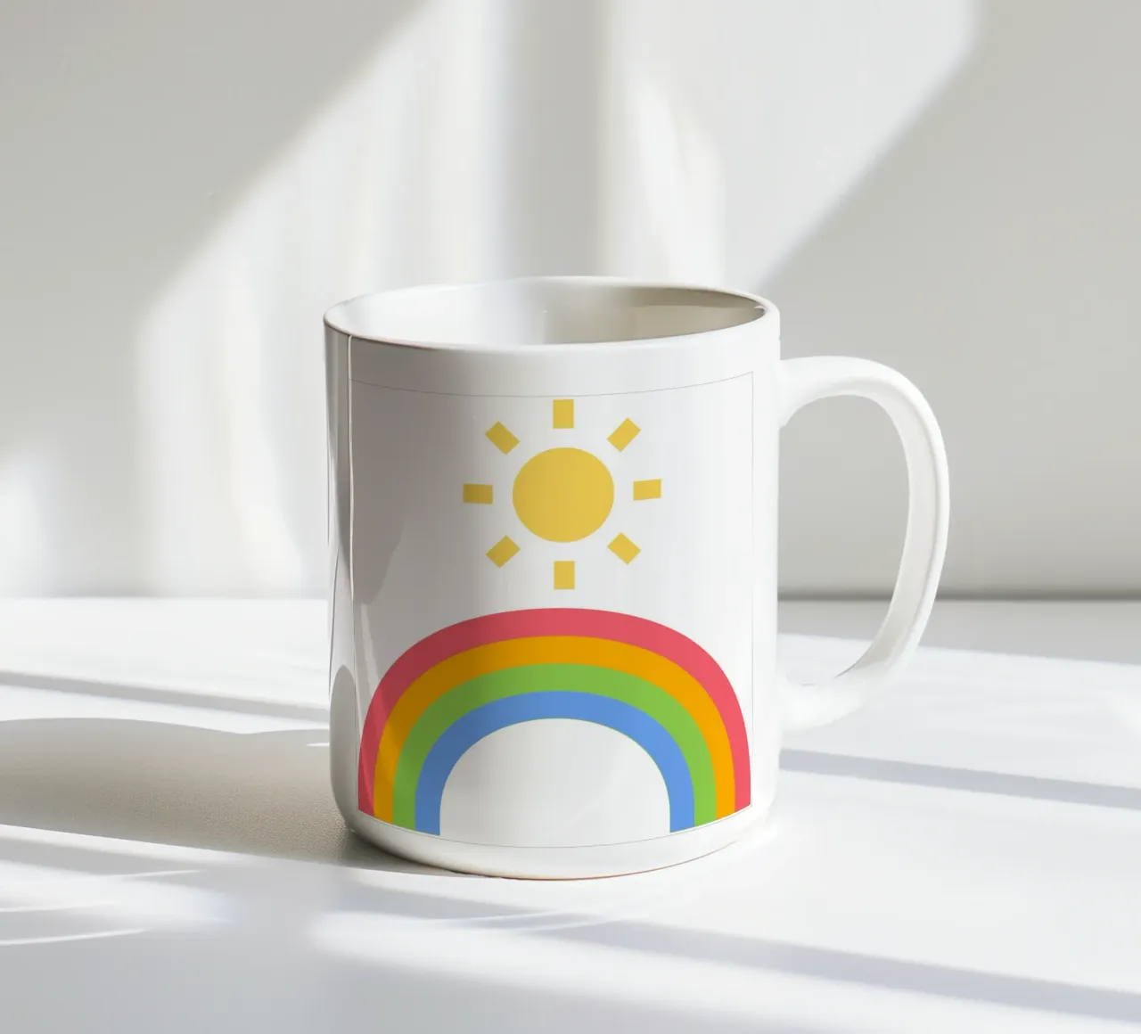 sole arcobaleno tazza in ceramica da pastel color shape