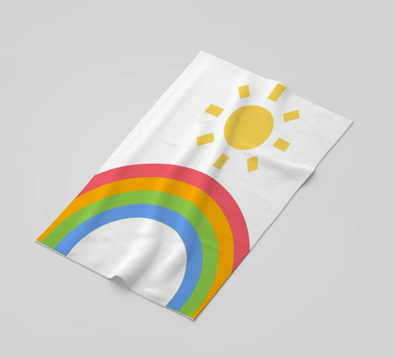 sole arcobaleno telo mare da pastel color shape