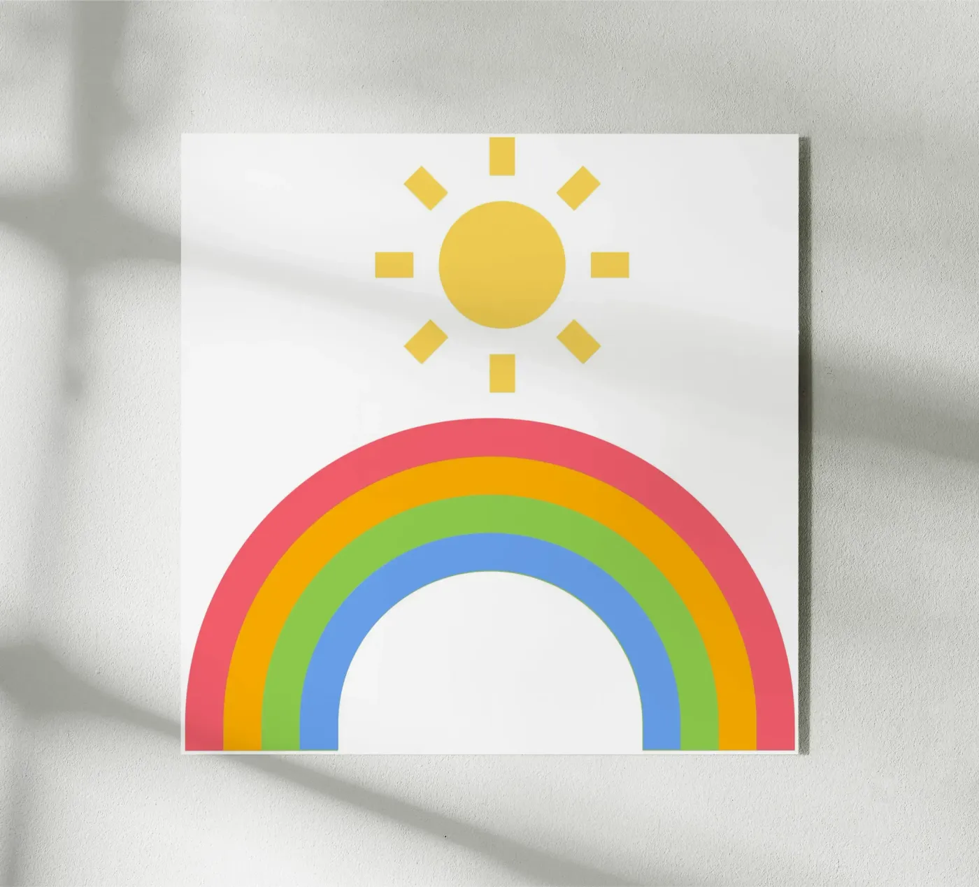rainbow sun plexiglass da pastel color shape