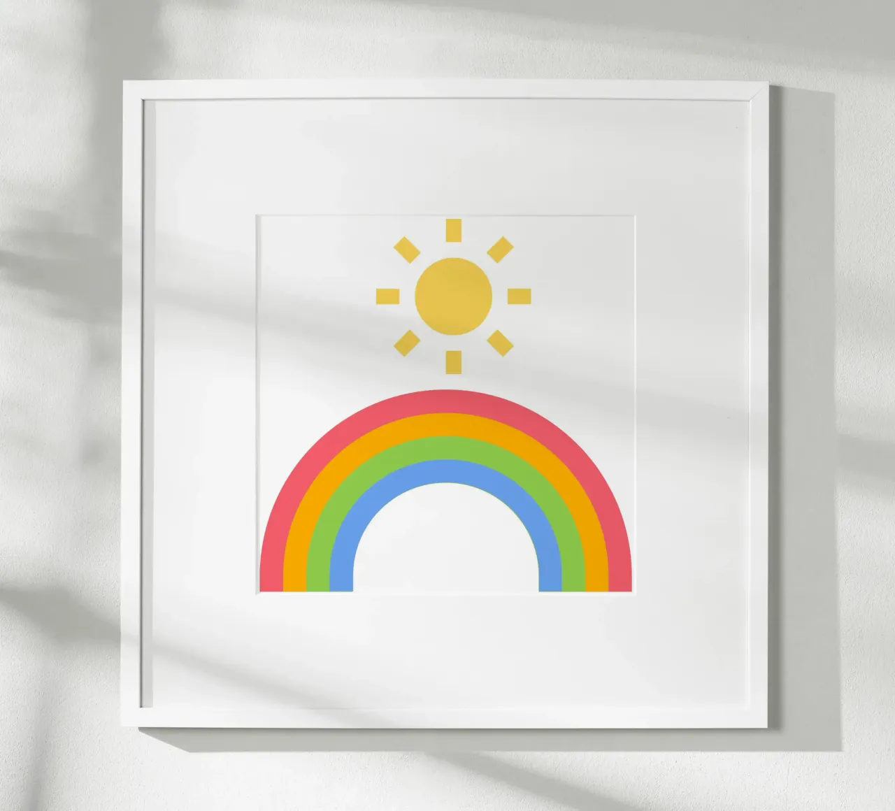 rainbow sun poster da pastel color shape
