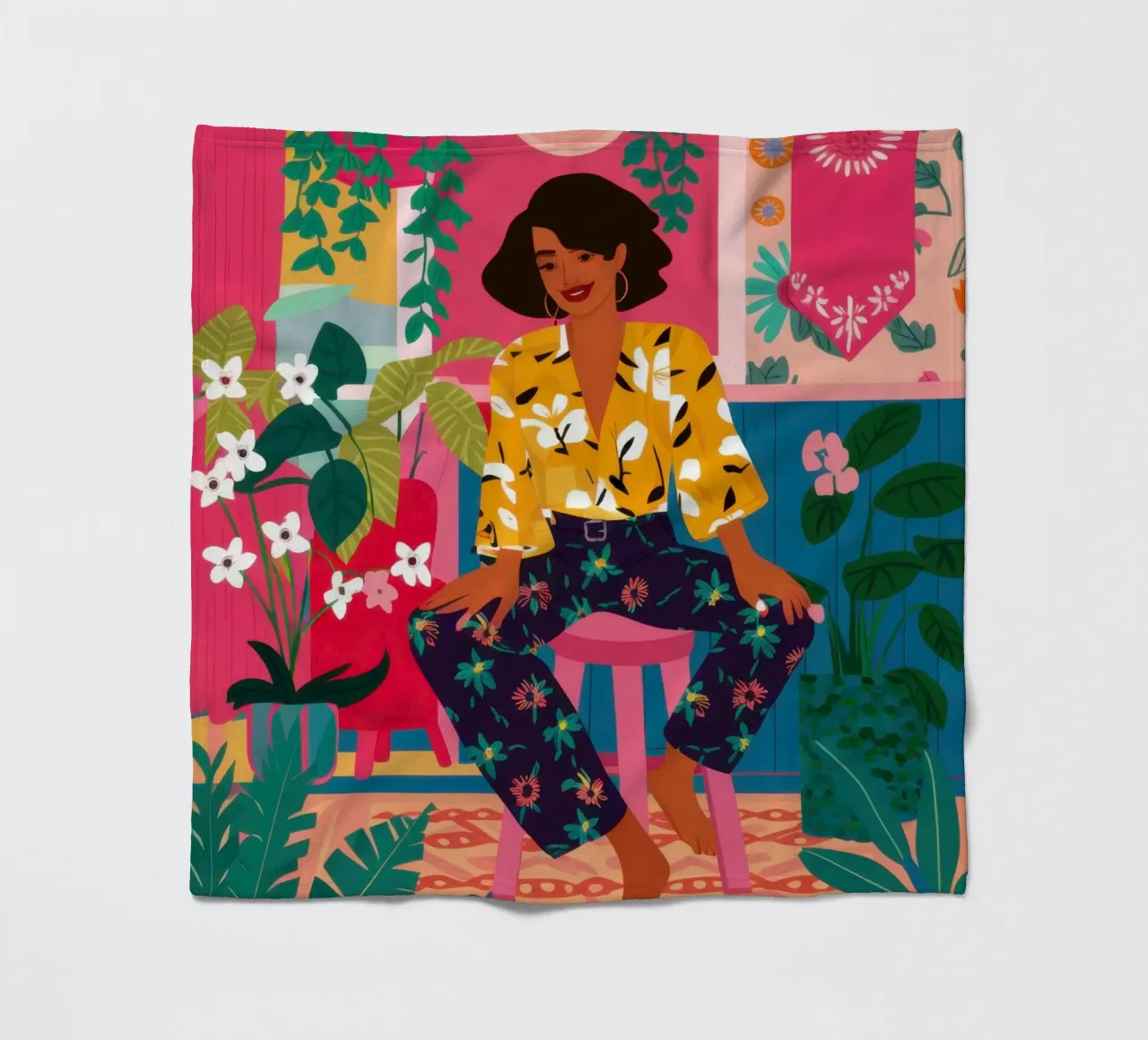 Lampione Chic Bob coperta in pile da Marigold Tiga
