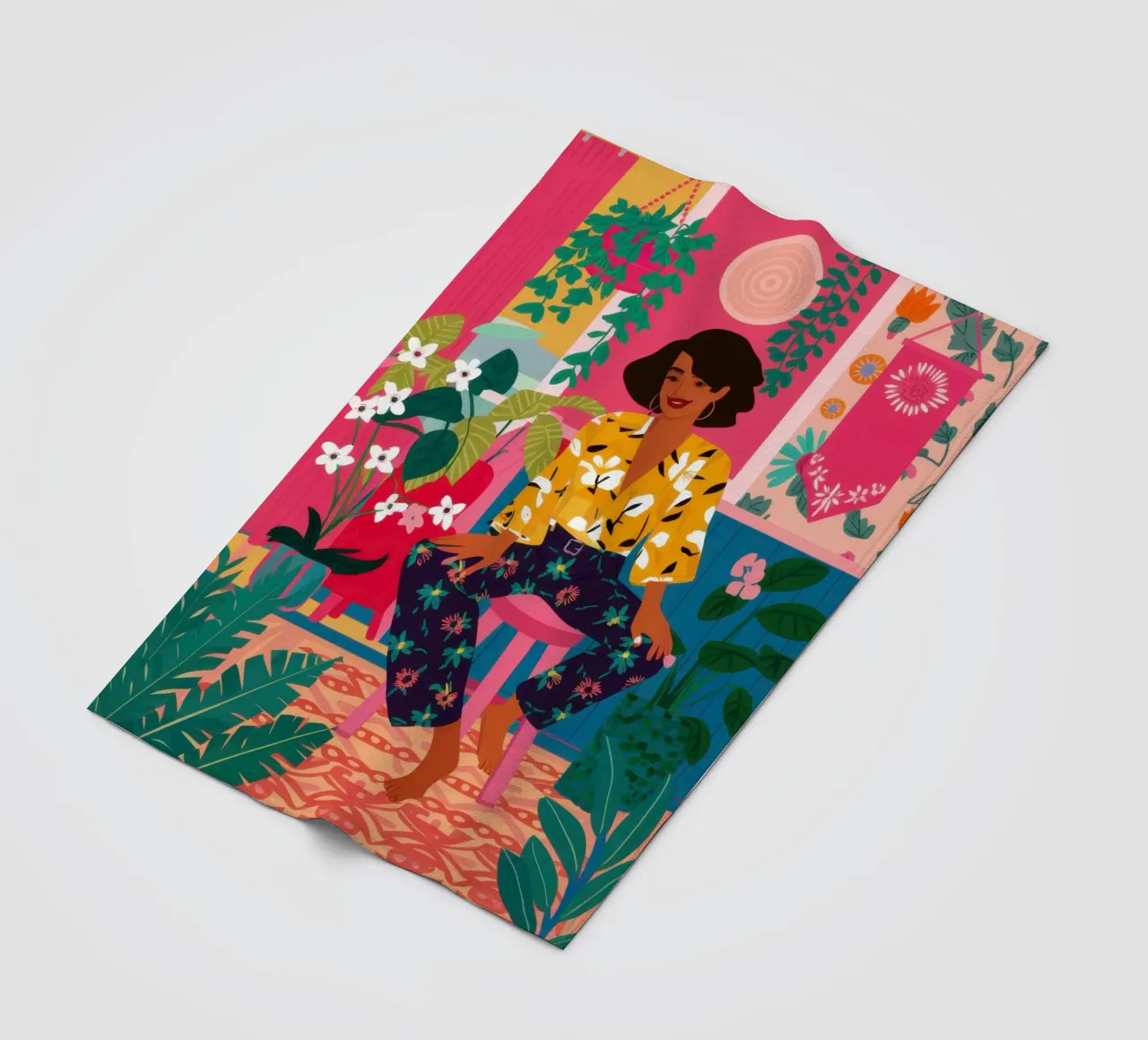 Lampione Chic Bob coperta in pile da Marigold Tiga