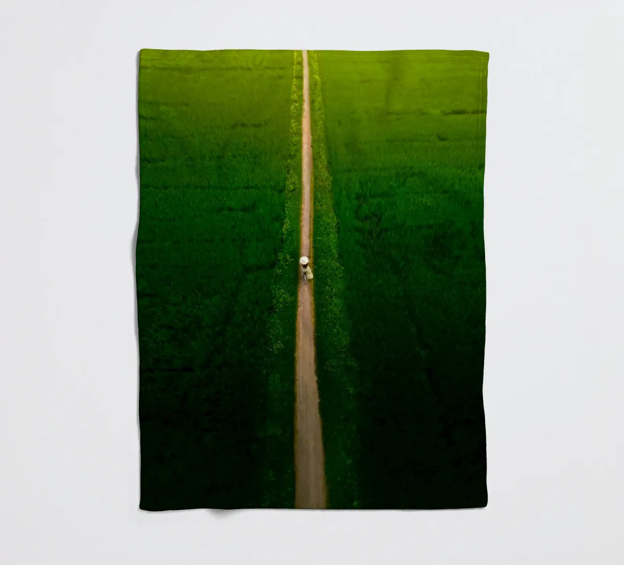 aerial view landscape fleece blanket by animal story home