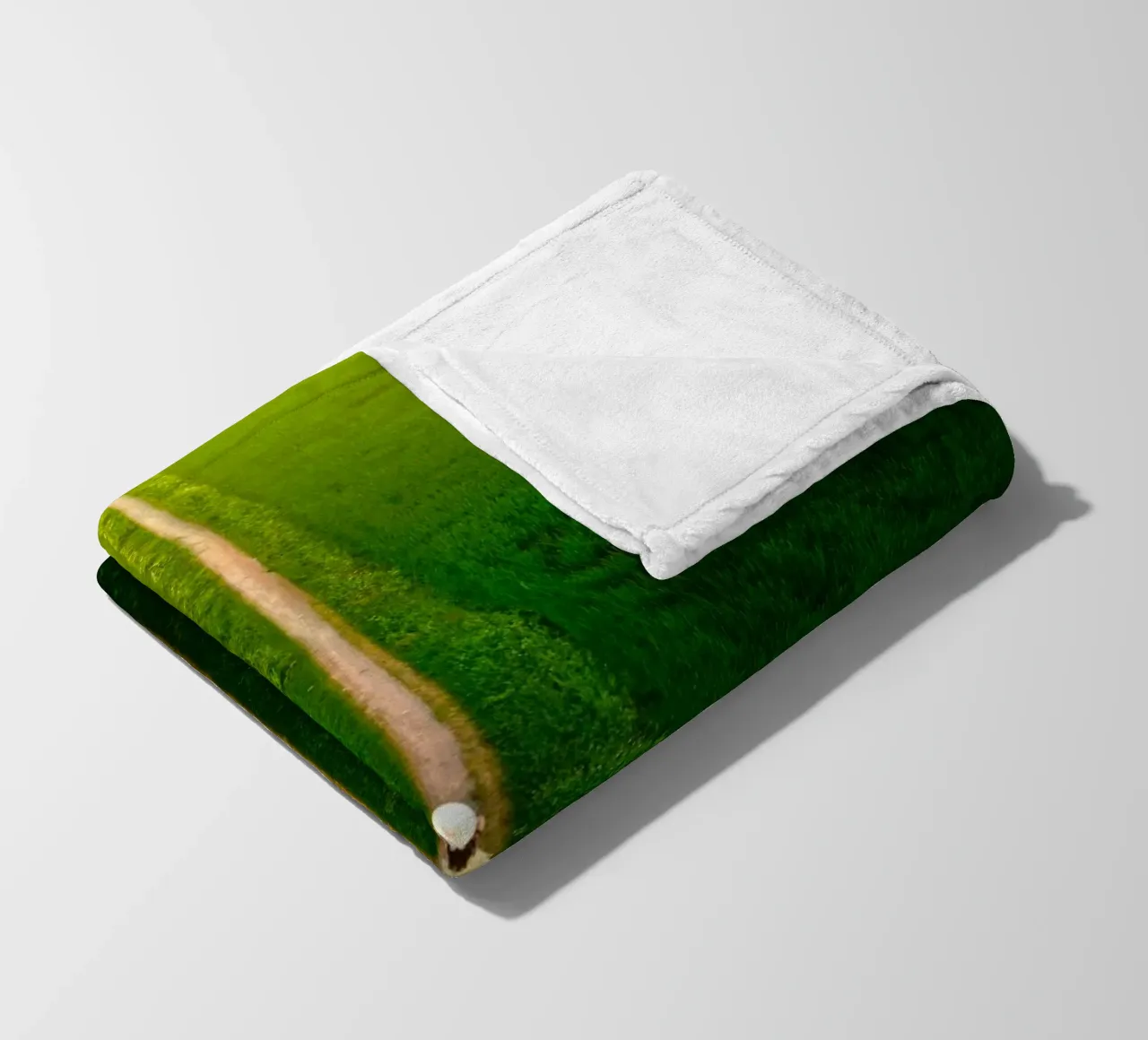 aerial view landscape fleece blanket by animal story home