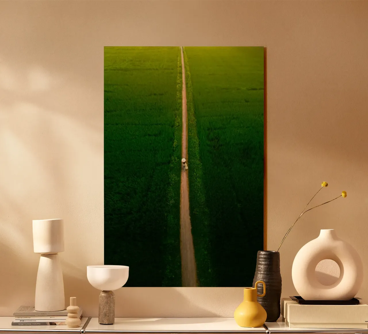 aerial view landscape acrylic glass by animal story home