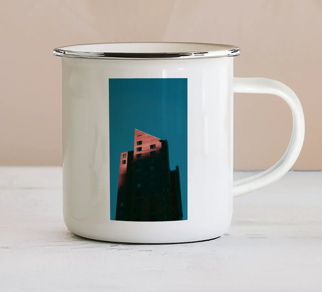 appartamento geometrico tazza in smalto da pastel color shape