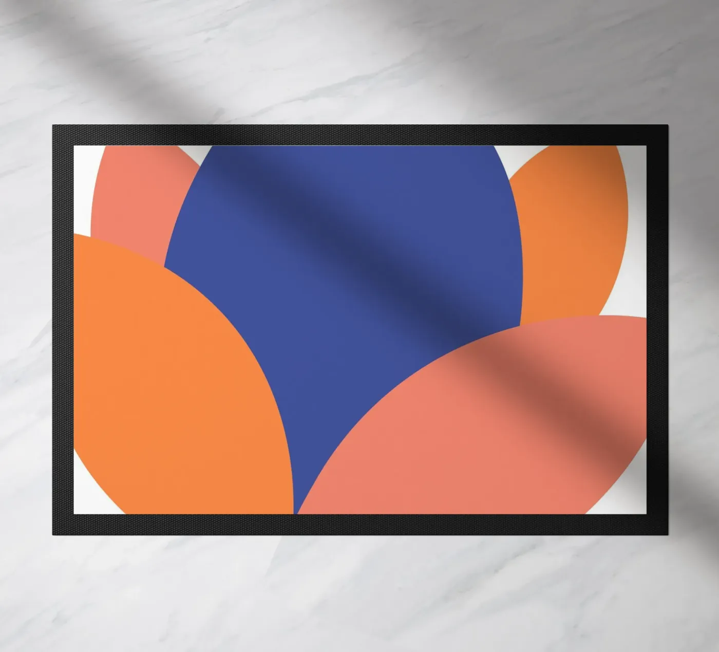 oval shape simplified Fußmatte von pastel color shape