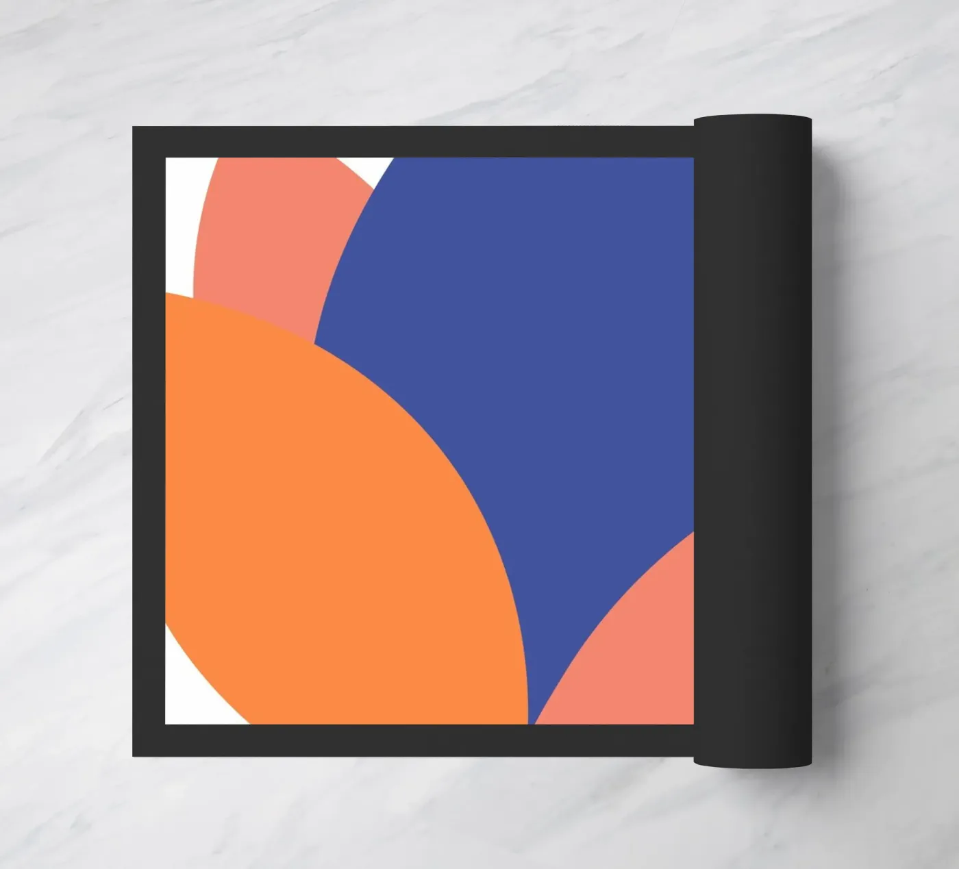 Forme ovale simplifiée paillasson de pastel color shape