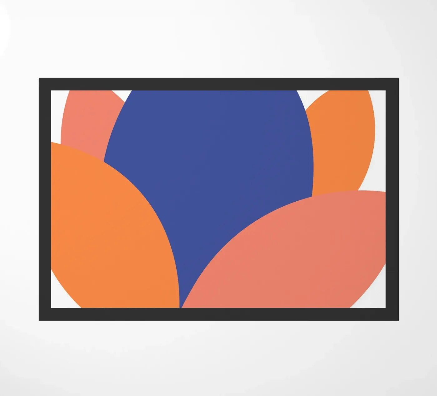 oval shape simplified Fußmatte von pastel color shape