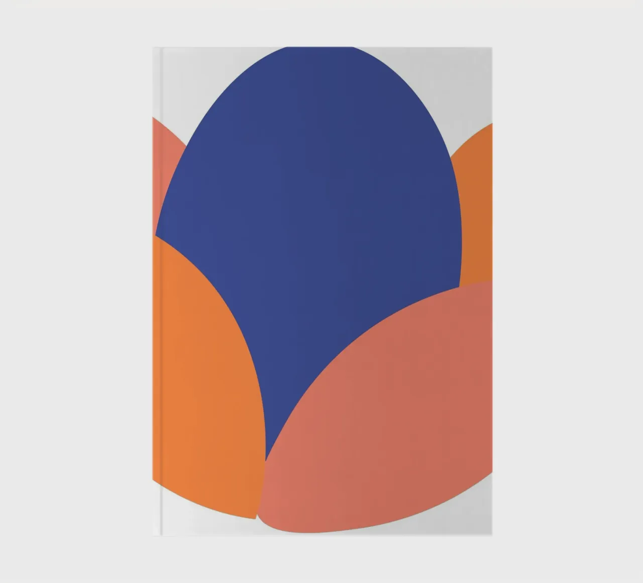 oval shape simplified notebook by pastel color shape