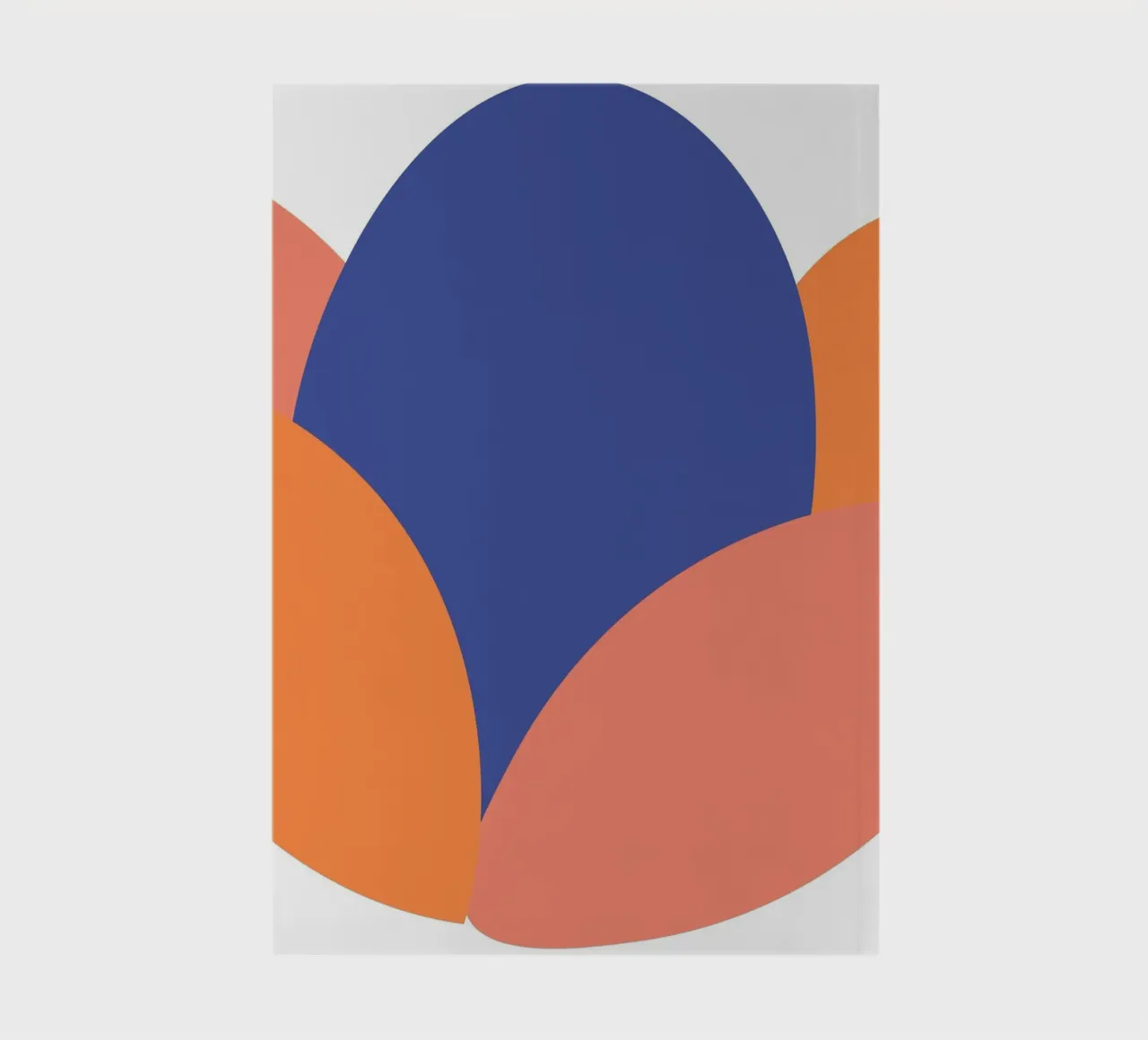 oval shape simplified notebook by pastel color shape