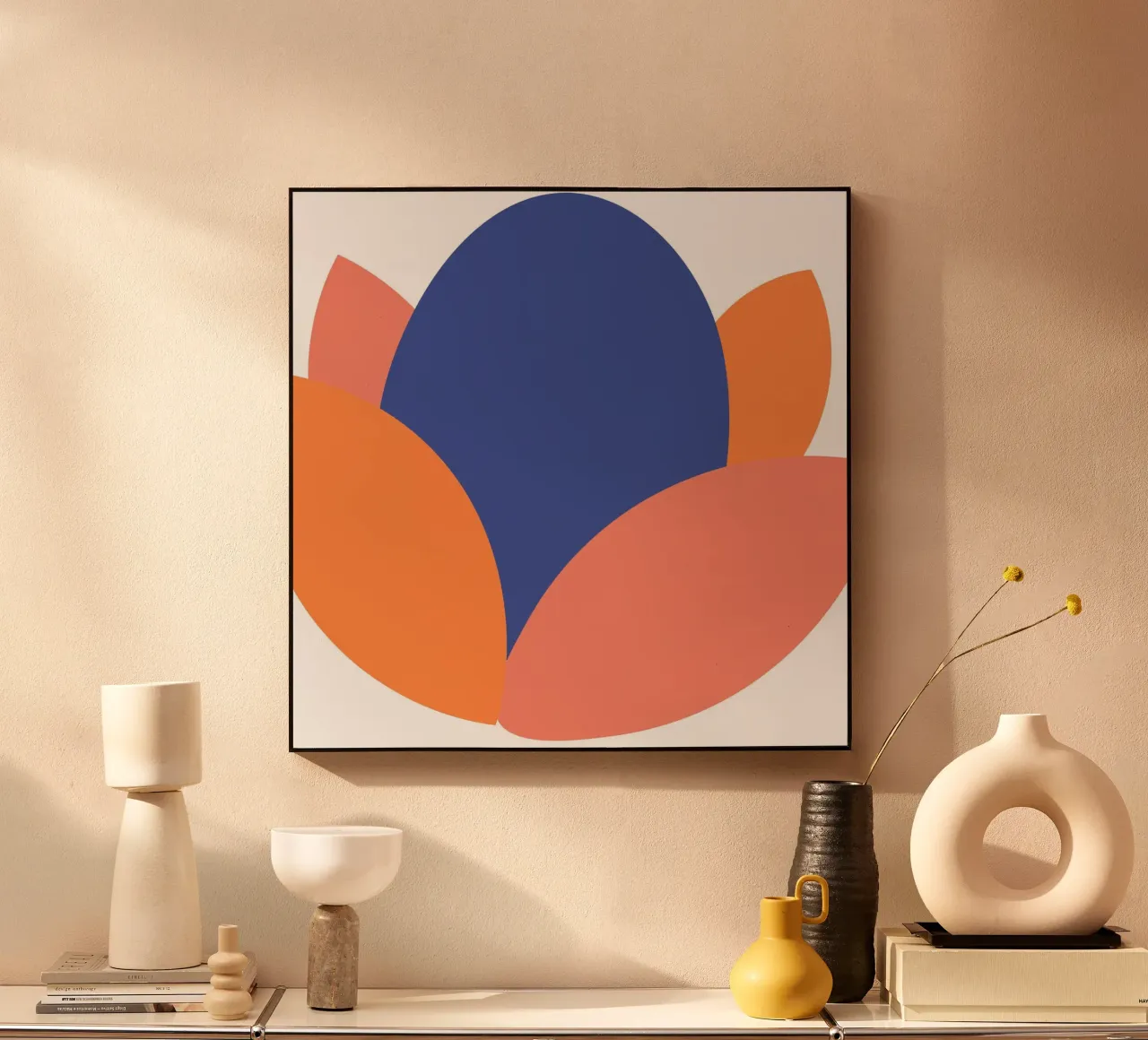 oval shape simplified acryl van pastel color shape