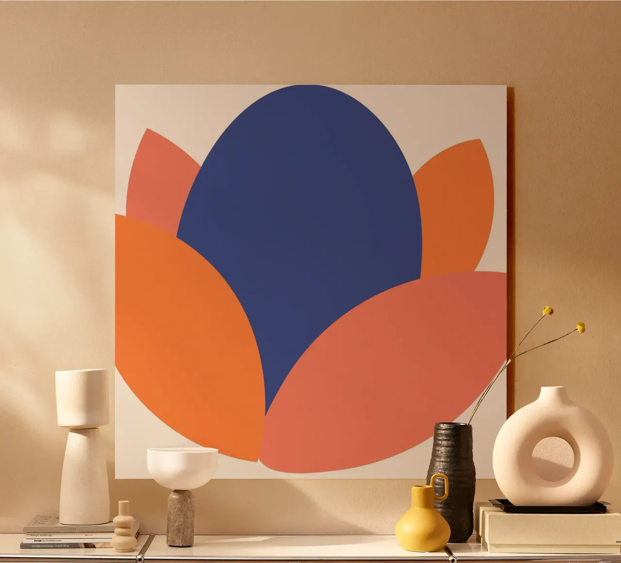 oval shape simplified acryl van pastel color shape