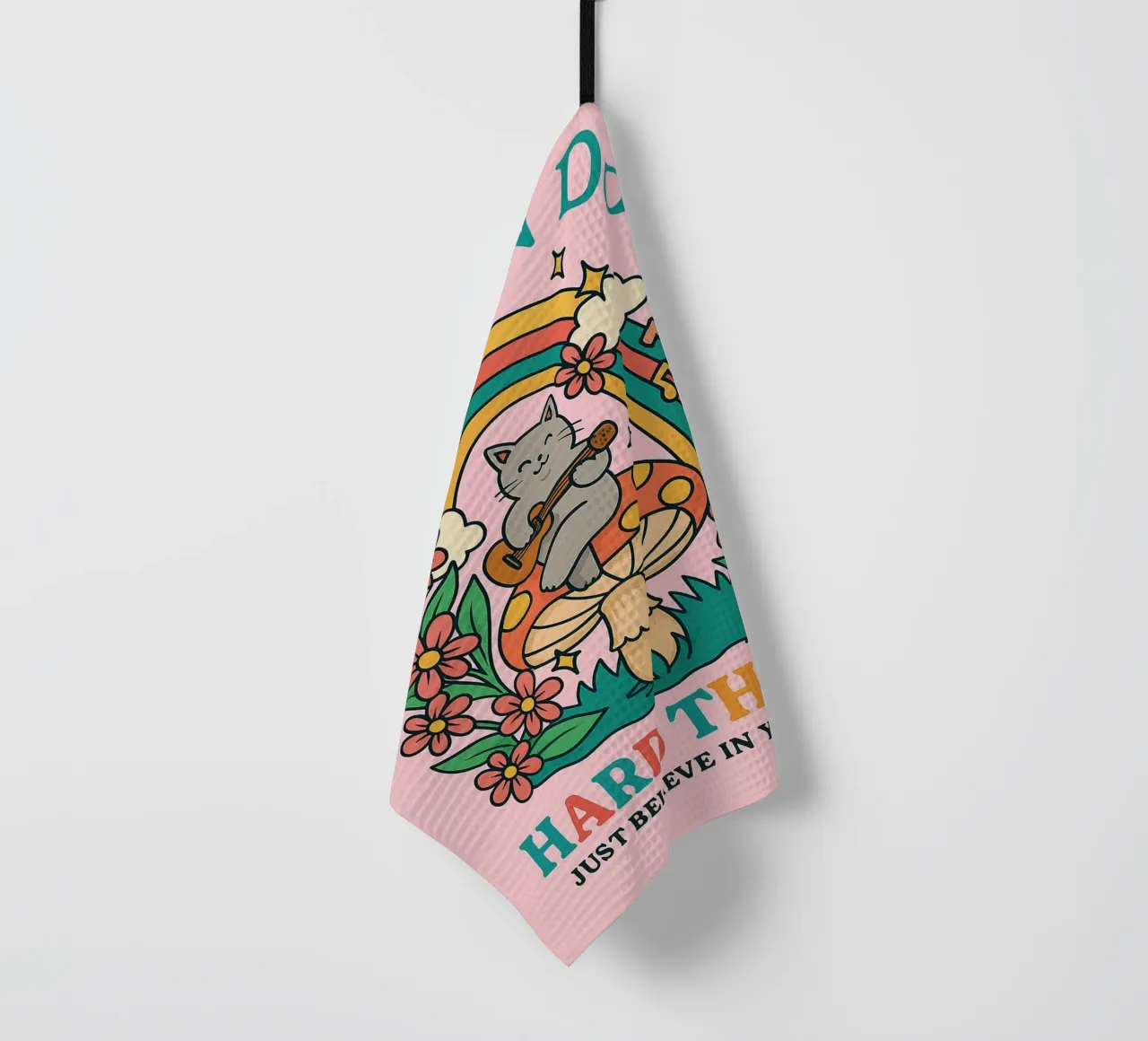 Cat Funny Tu peux faire des choses difficiles torchon de oneroad