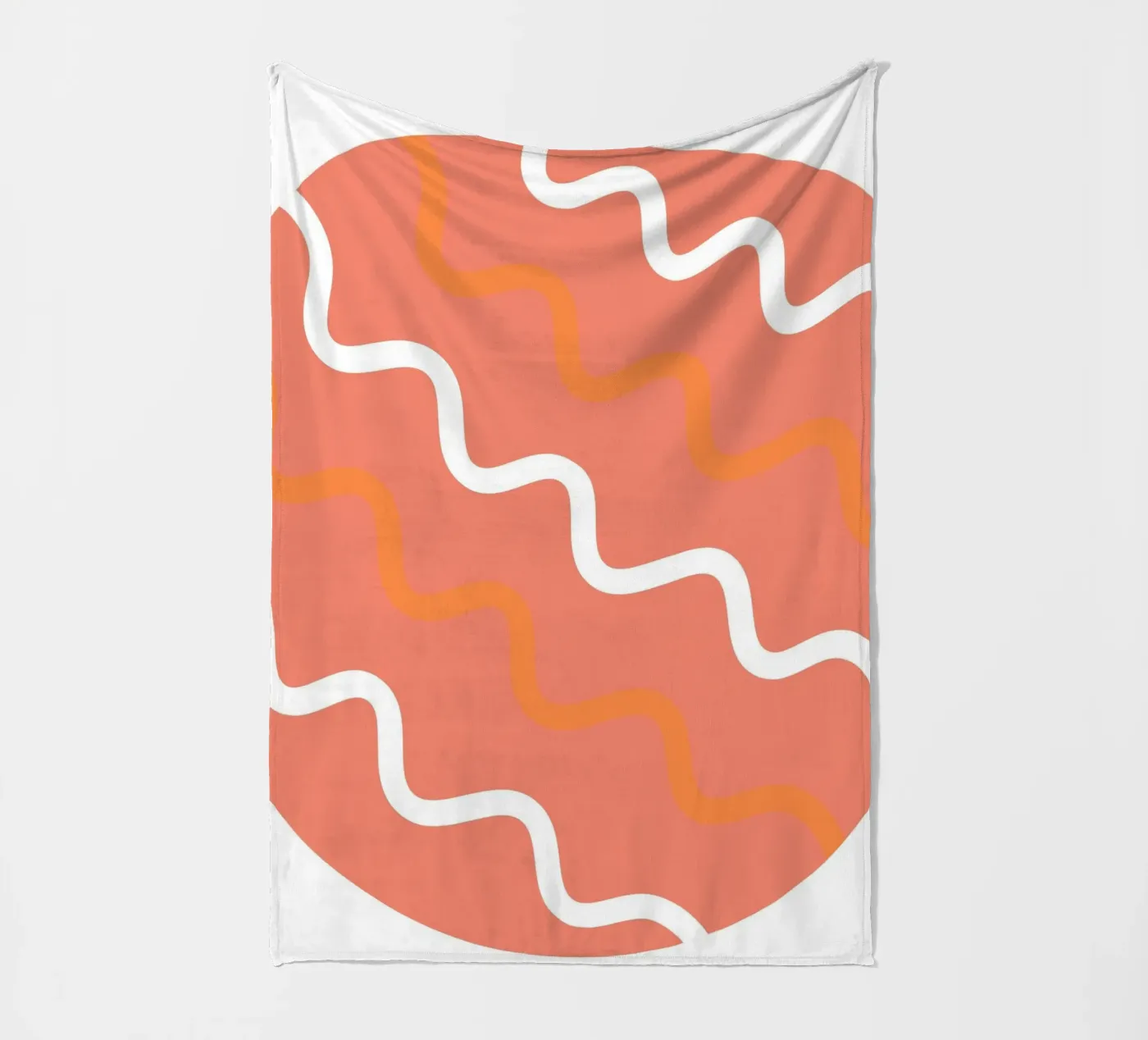 circle wave pattern fleece blanket by pastel color shape