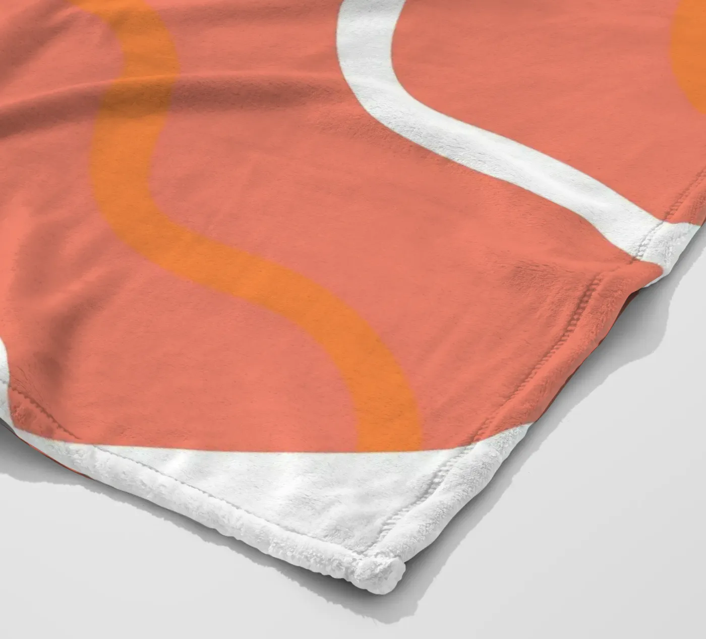 circle wave pattern fleece blanket by pastel color shape