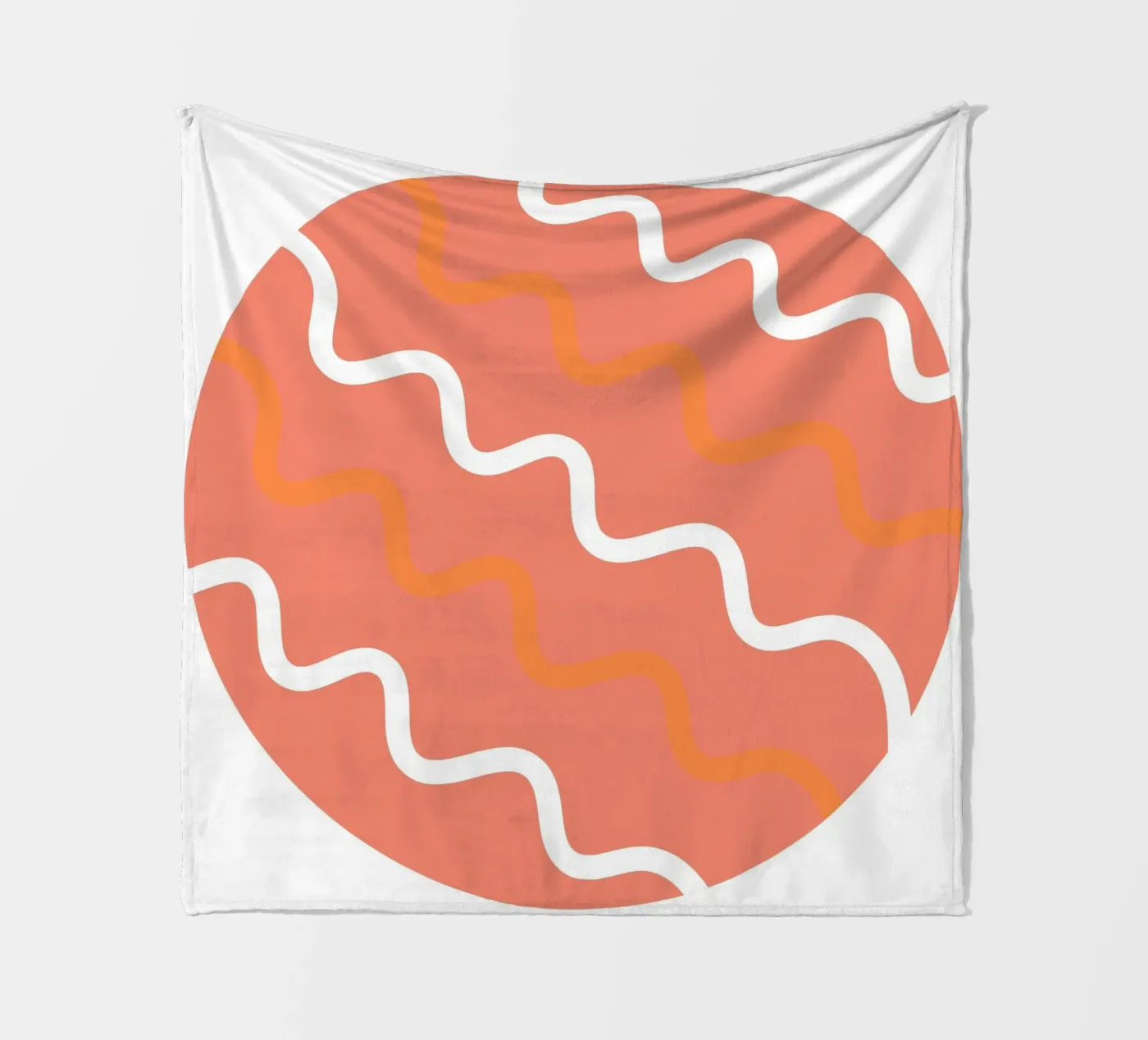 circle wave pattern fleece blanket by pastel color shape