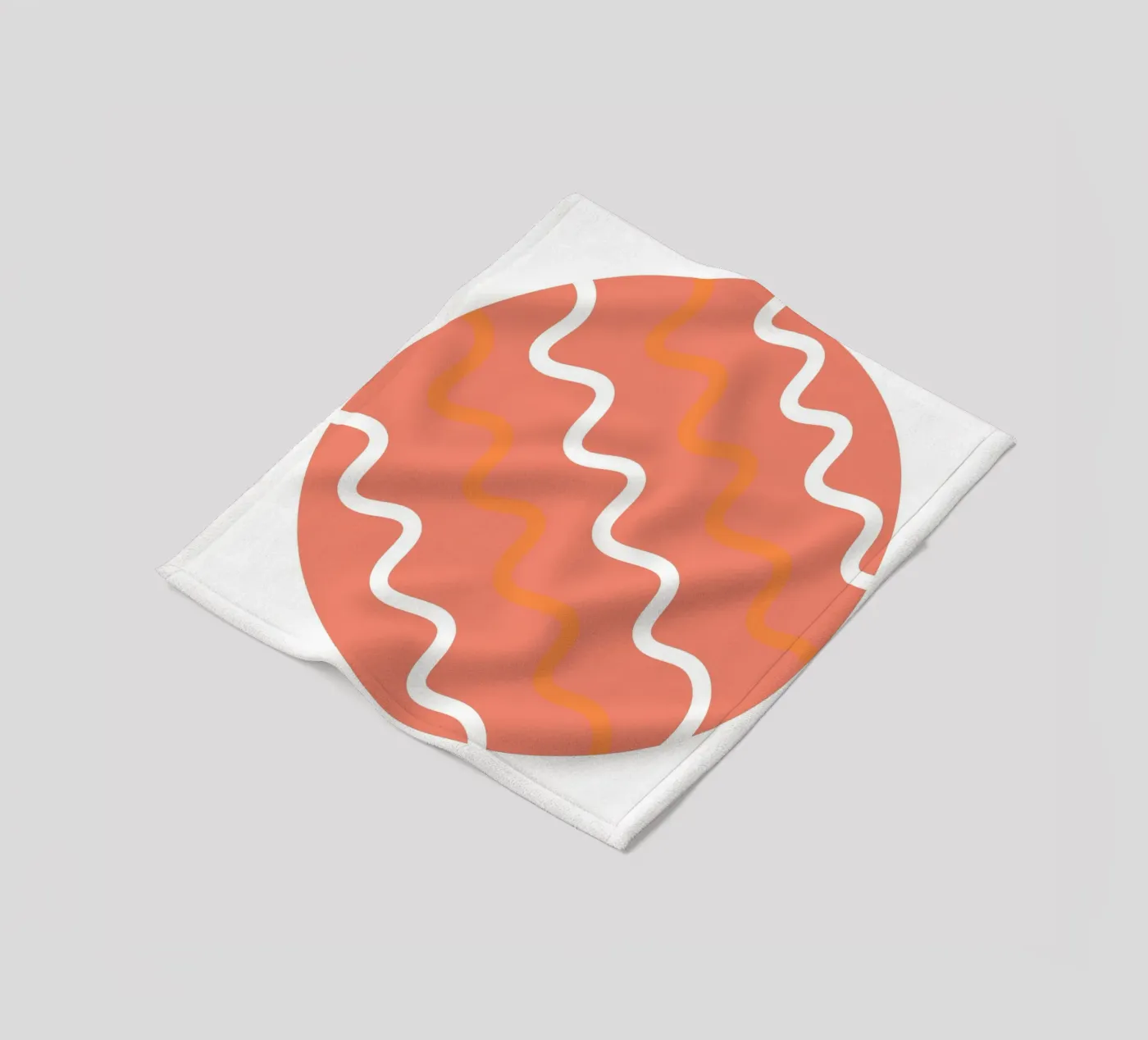 circle wave pattern fleece blanket by pastel color shape