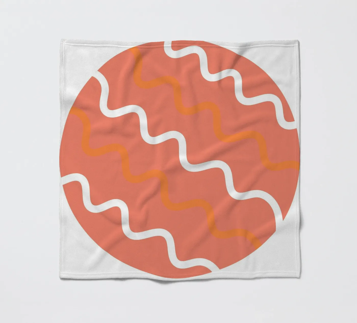 circle wave pattern fleece blanket by pastel color shape
