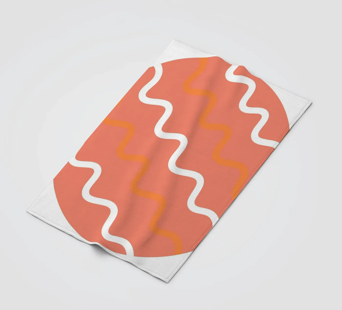 circle wave pattern fleece blanket by pastel color shape
