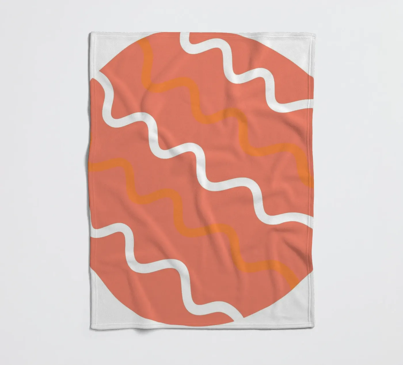 circle wave pattern fleece blanket by pastel color shape