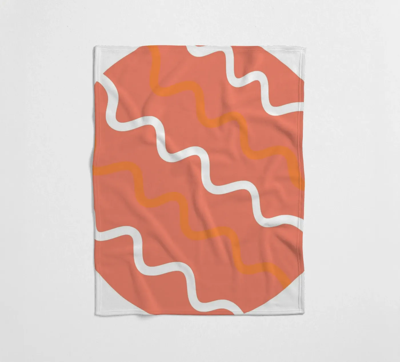 circle wave pattern fleece blanket by pastel color shape