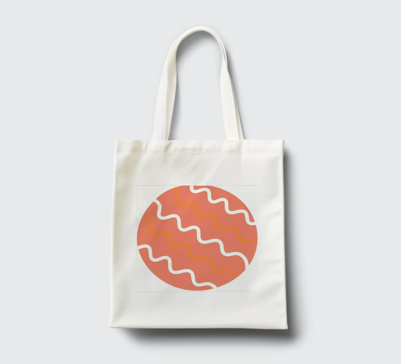 circle wave pattern tote bag by pastel color shape