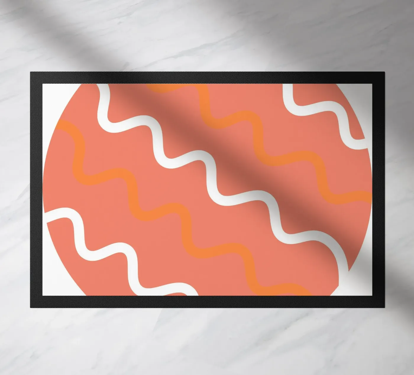 circle wave pattern paillasson de pastel color shape