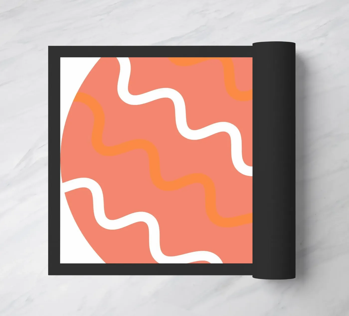 circle wave pattern paillasson de pastel color shape