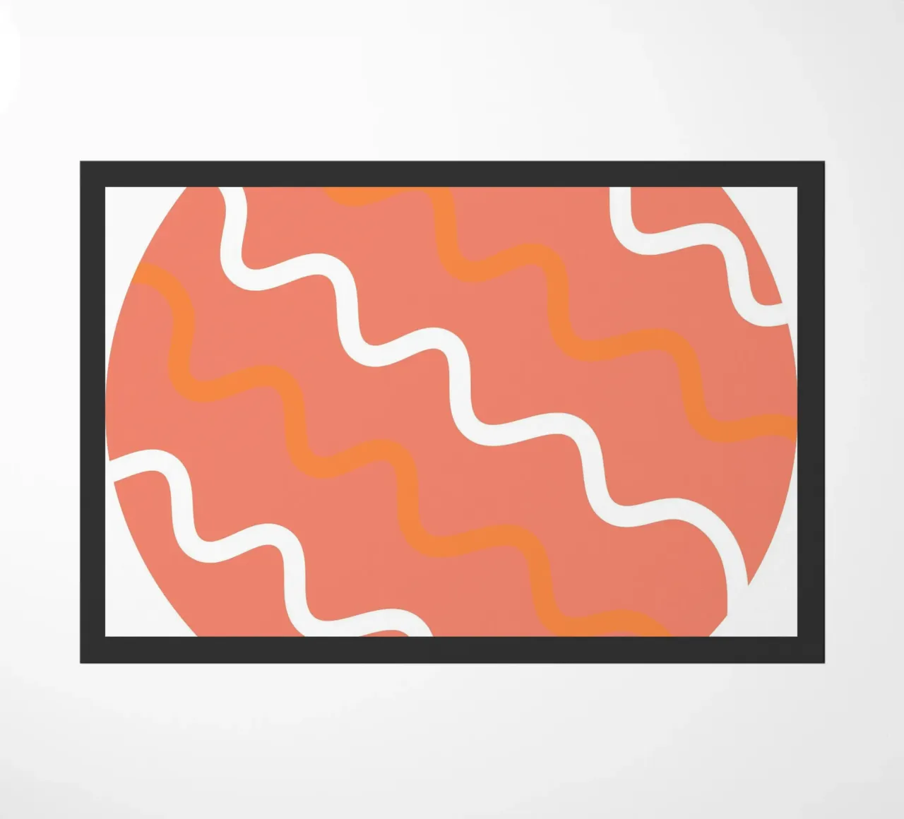 circle wave pattern doormat by pastel color shape