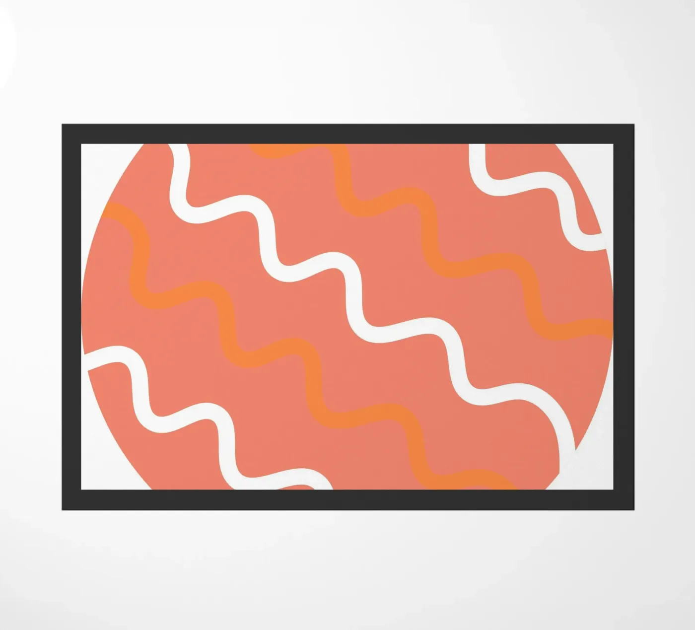 circle wave pattern paillasson de pastel color shape