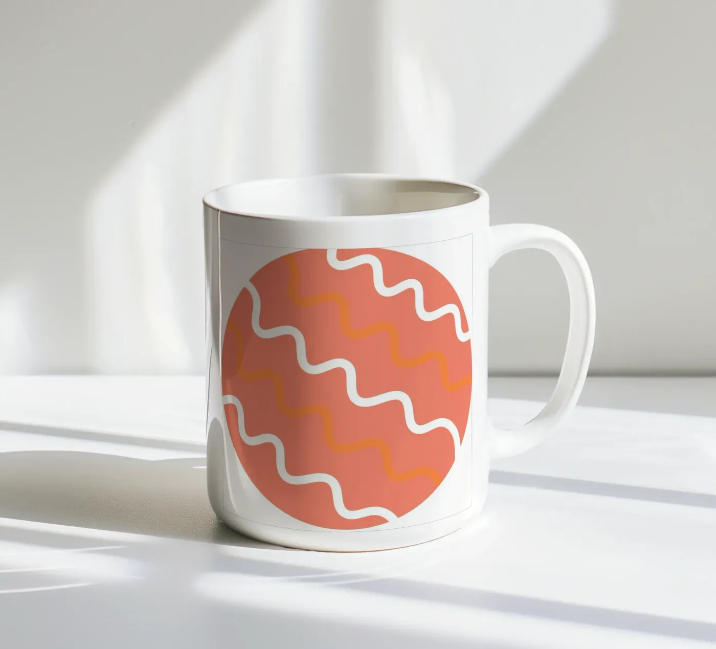 circle wave pattern Keramik Tasse von pastel color shape