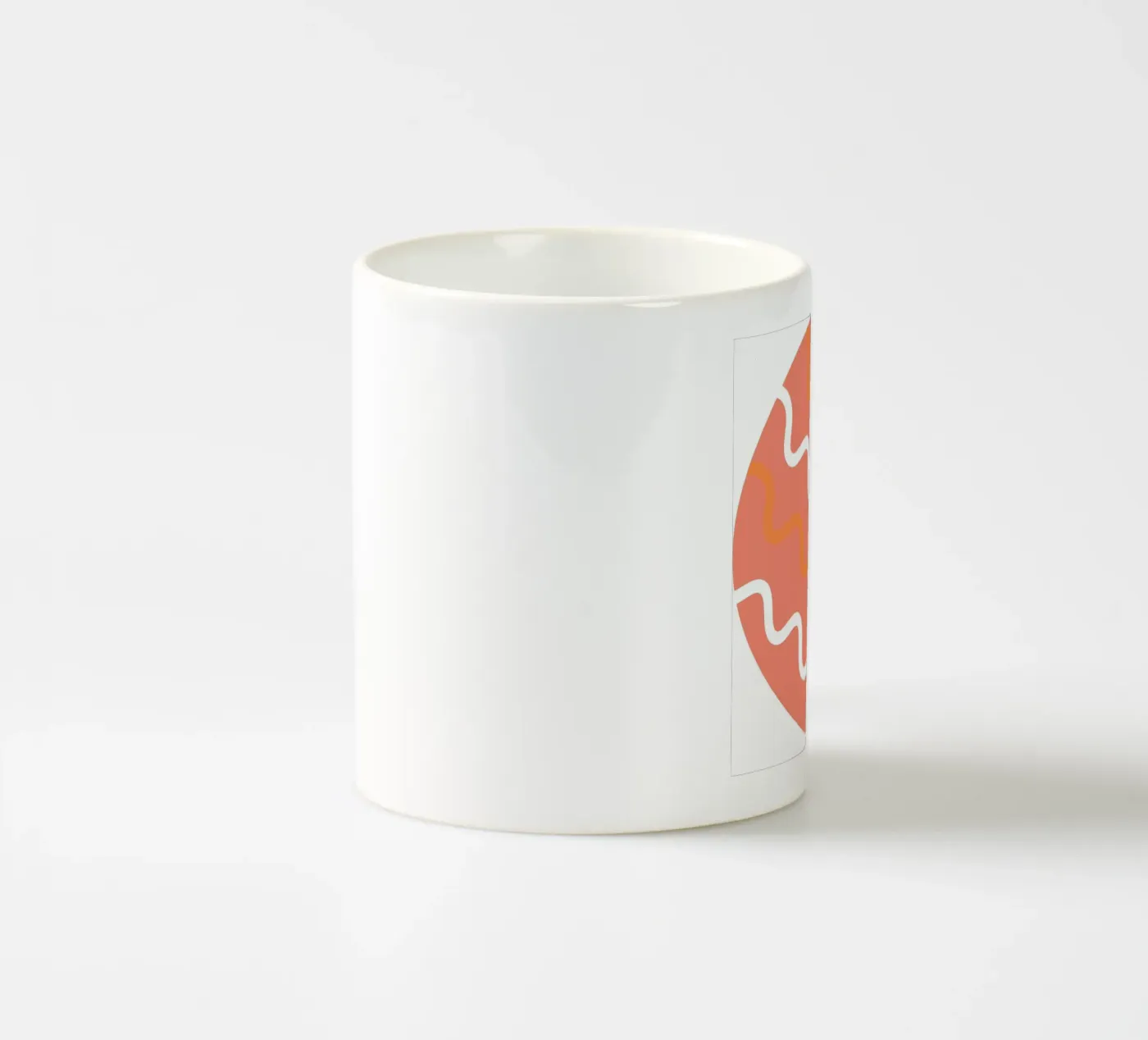 circle wave pattern ceramic mug by pastel color shape