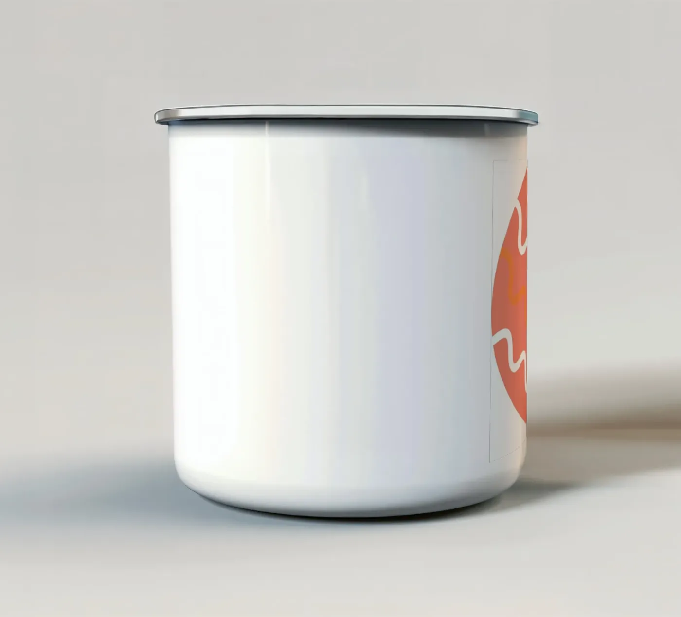 circle wave pattern enamel mug by pastel color shape