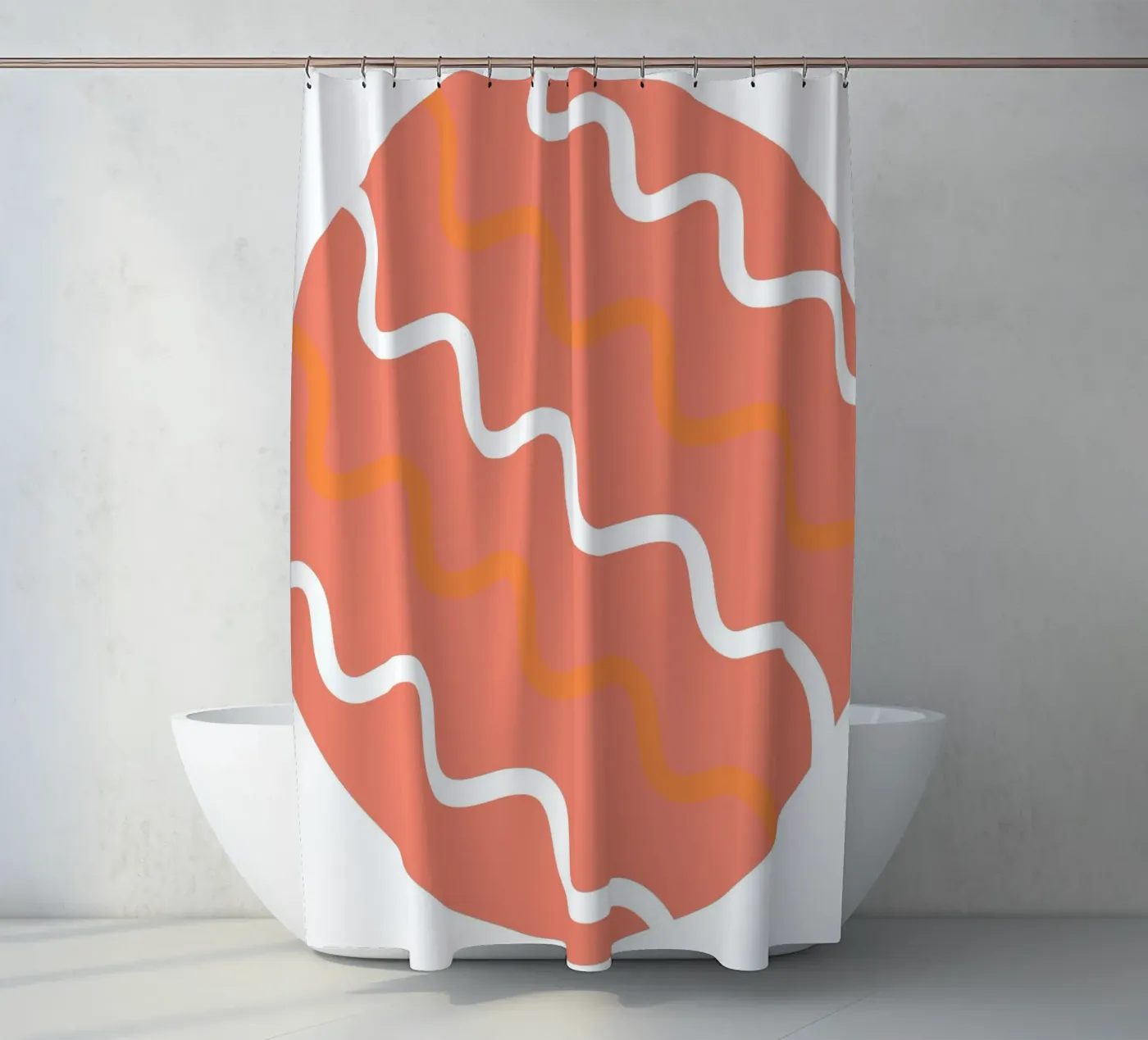 Kreiswellenmuster Duschvorhang von pastel color shape