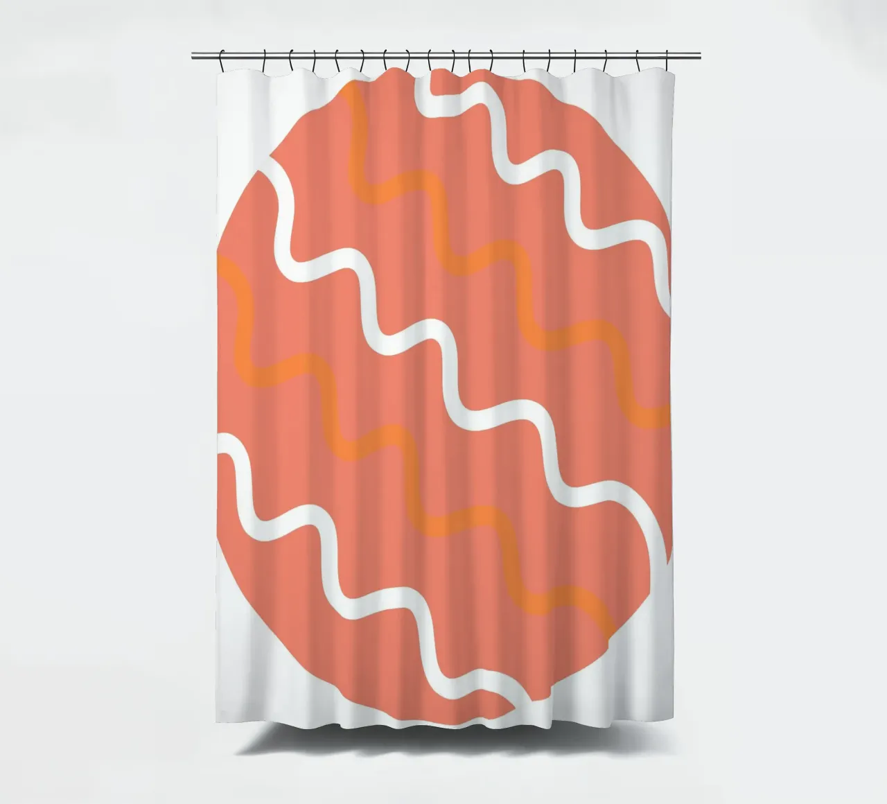 circle wave pattern Duschvorhang von pastel color shape