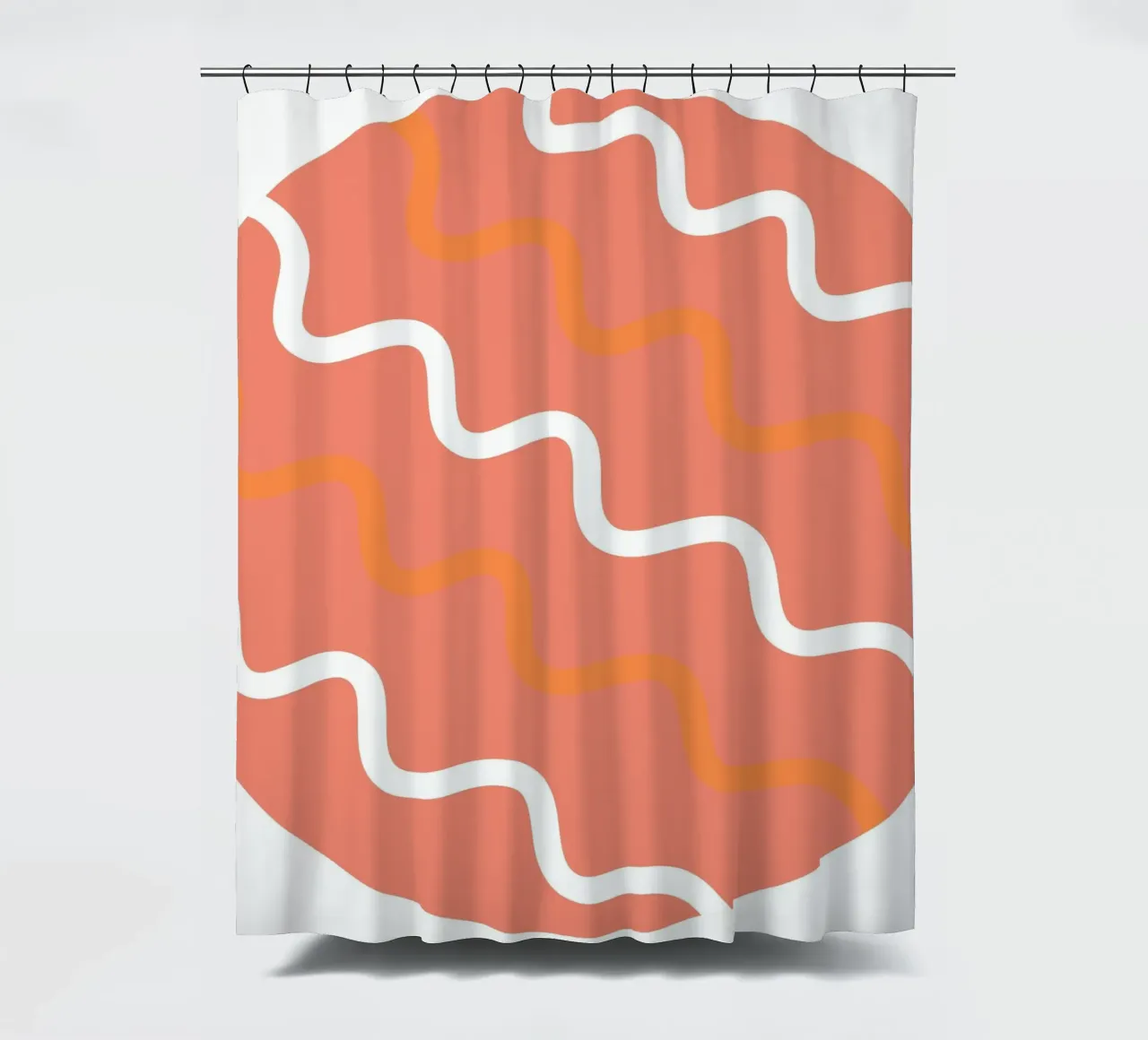 circle wave pattern Duschvorhang von pastel color shape