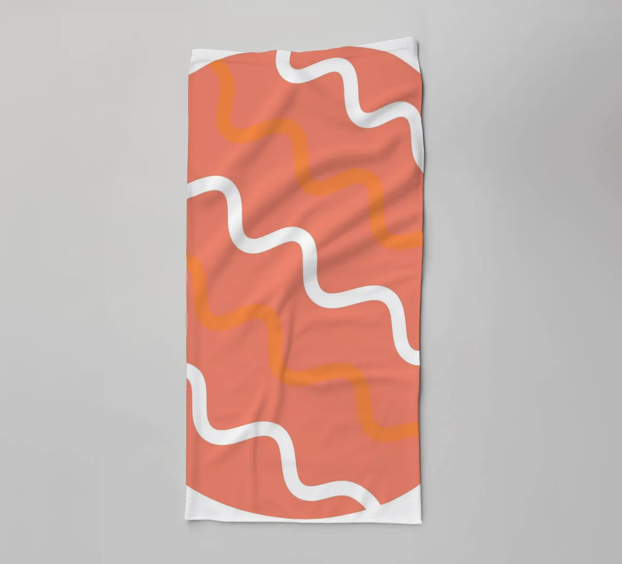 circle wave pattern towel by pastel color shape