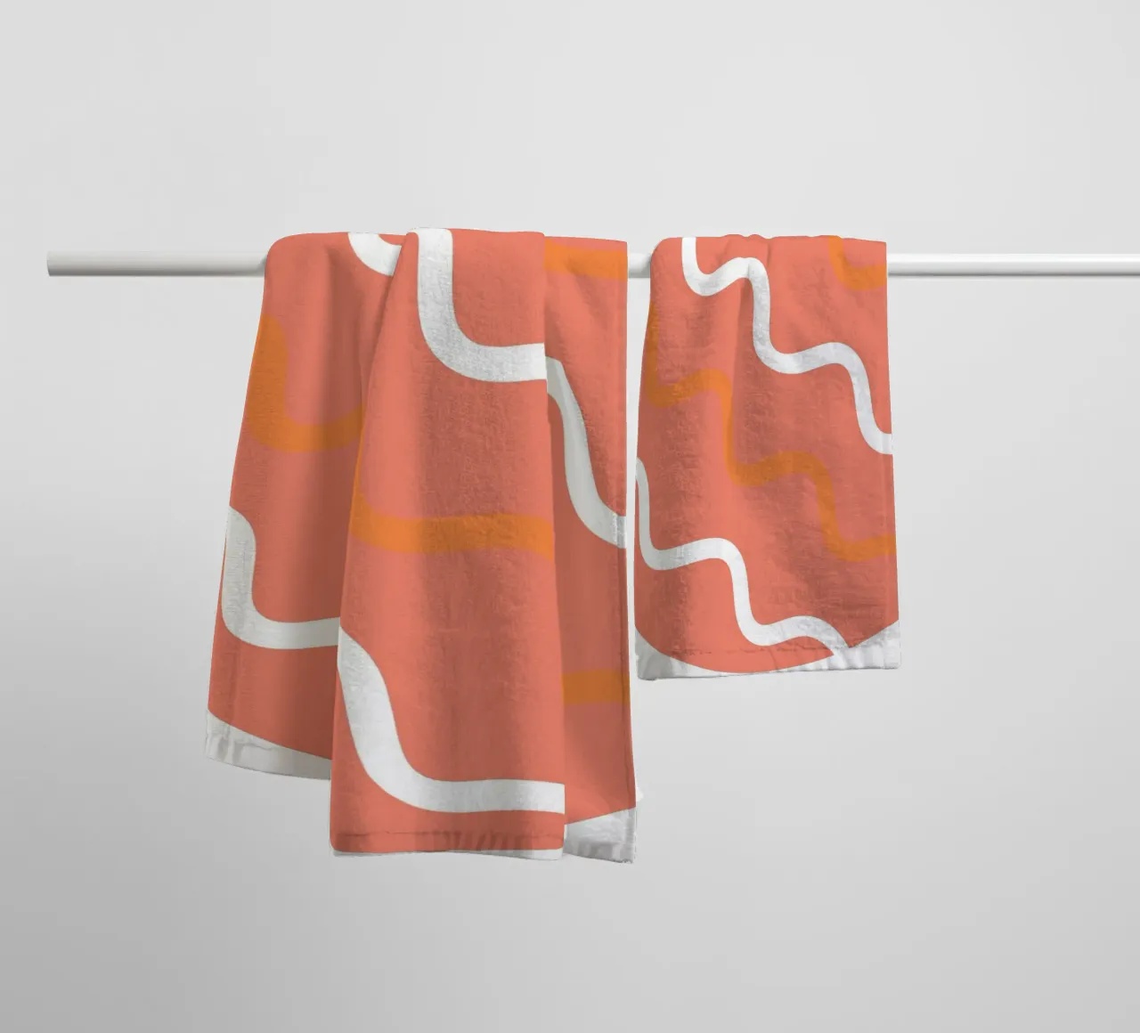 circle wave pattern towel by pastel color shape