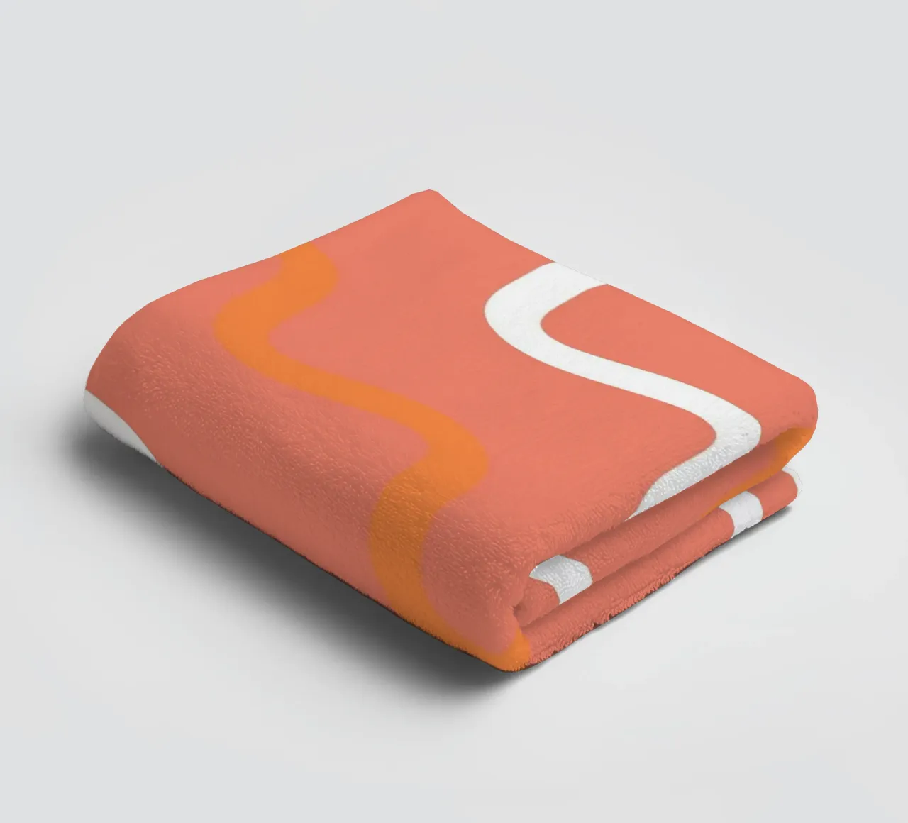 circle wave pattern towel by pastel color shape