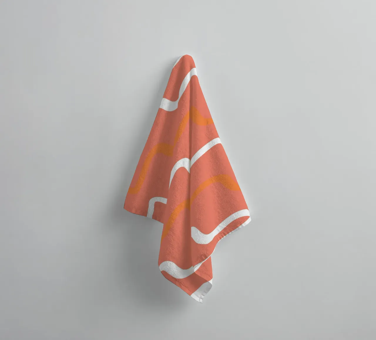 circle wave pattern towel by pastel color shape