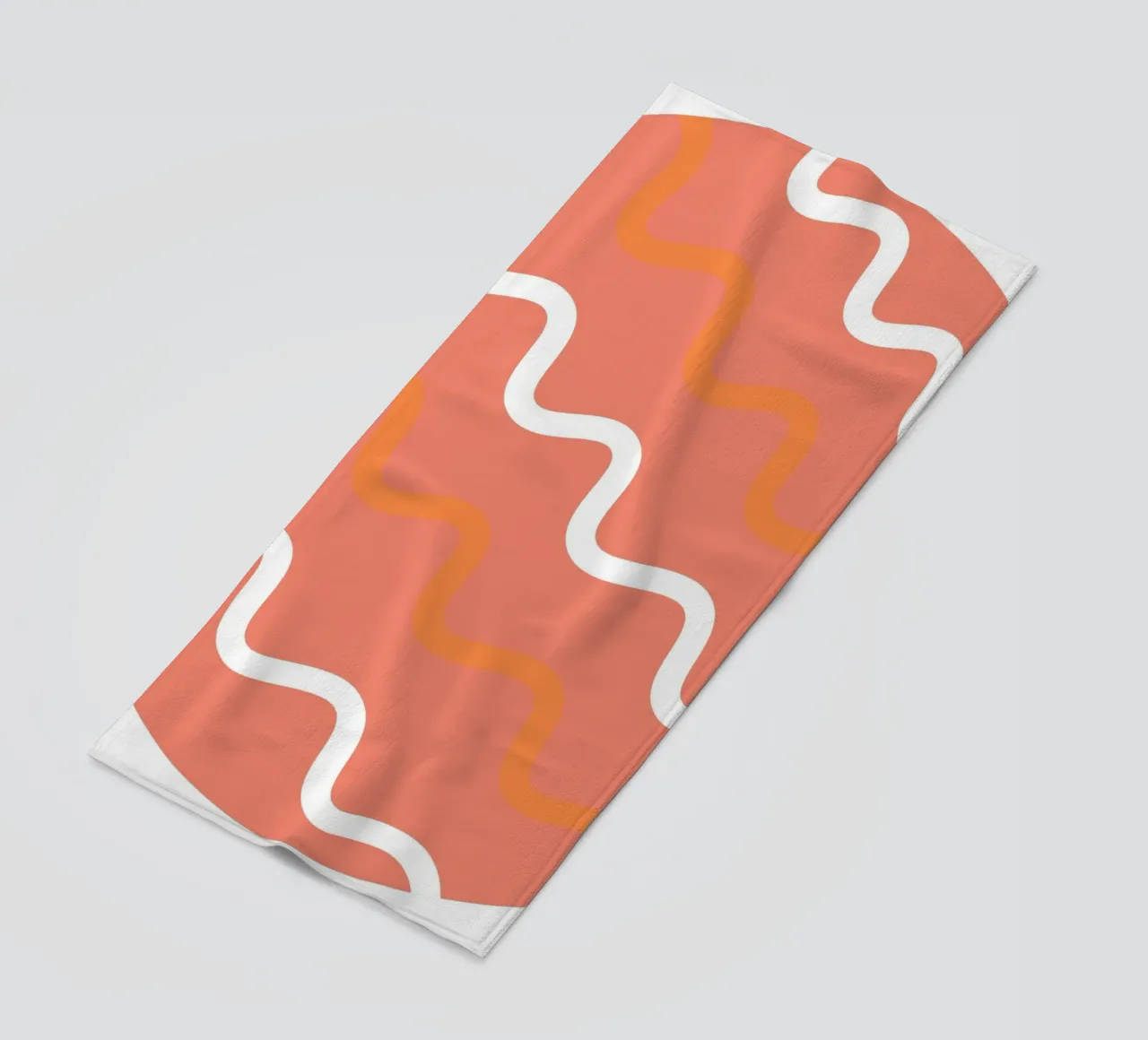 circle wave pattern serviette de plage de pastel color shape